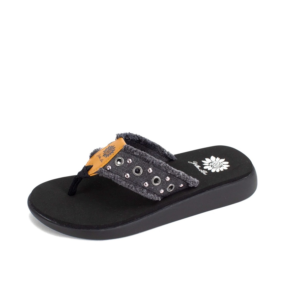 Yellow box Glendora Sandal color black medium width